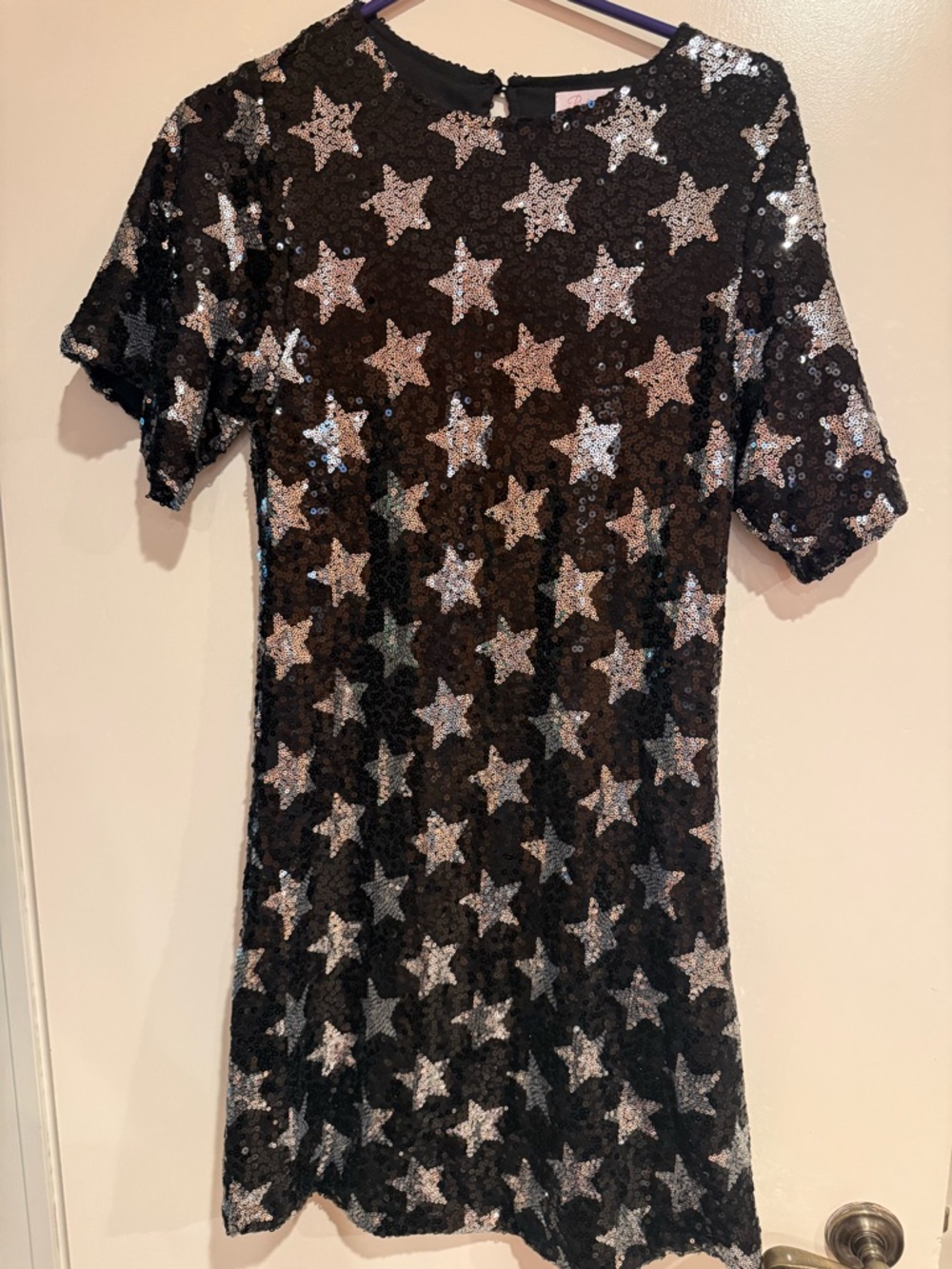 Red Dress Boutique Black Sequin Star Mini Dress